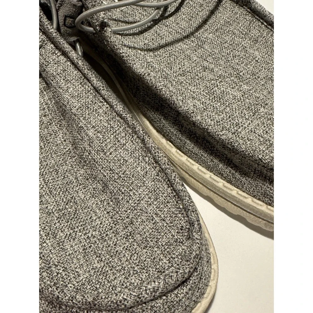 Hey Dude Wally Stretch Limestone Men's Casual Shoes Gray. Grey laces. Size 13